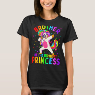 Camiseta Hermano De La Princesa De Cumpleaños Chica Dabbing