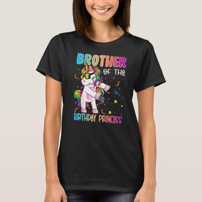 Camiseta Hermano de la princesa de cumpleaños fallando Unic (Anverso)