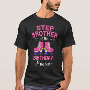 Camiseta Hermano de la Princesa de Cumpleaños Patinando