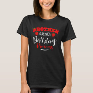 Camiseta Hermano De La Princesa De Cumpleaños Tema De La Fr