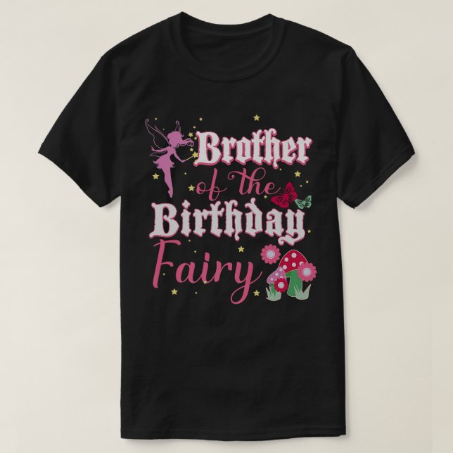 Camiseta Hermano De La Princesa De Los Hados De Cumpleaños  (Diseño del anverso)