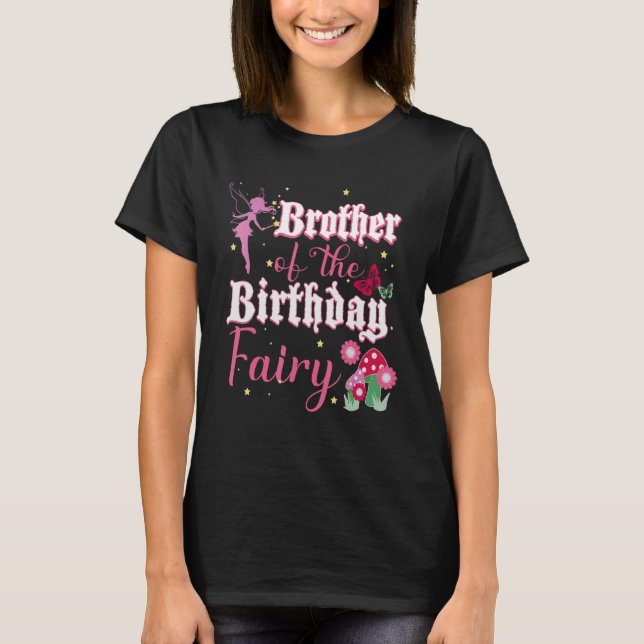 Camiseta Hermano De La Princesa De Los Hados De Cumpleaños  (Anverso)