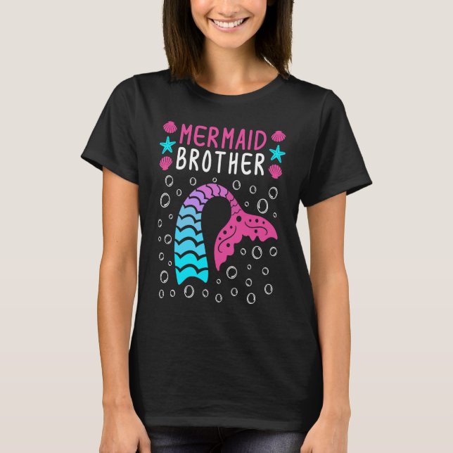 Camiseta Hermano de la Sirenita de Cumpleaños (Anverso)