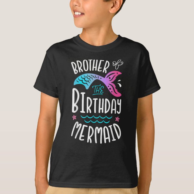Camiseta Hermano De La Sirenita De Cumpleaños (Anverso)