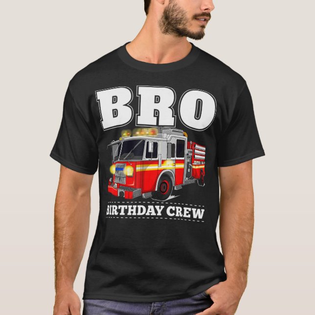 Camiseta Hermano de la tripulación de cumpleaños Camión de  (Anverso)