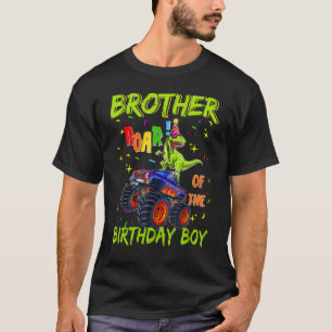 Camiseta Hermano de los dinosaurios de cumpleaños RAWR Dino