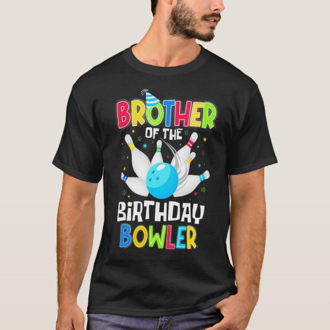 Camiseta Hermano de los hombres de Bowling Boys de Cumpleañ (Anverso)
