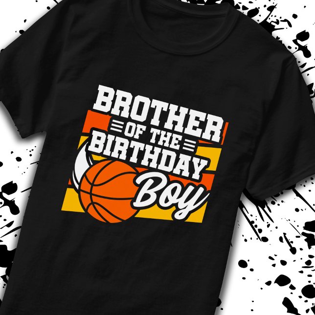 Camiseta Hermano de niño de cumpleaños niños de básquetbol  (Subido por el creador)