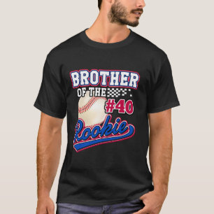 Camiseta Hermano de Rookie 40.º equipo de béisbol de cumple