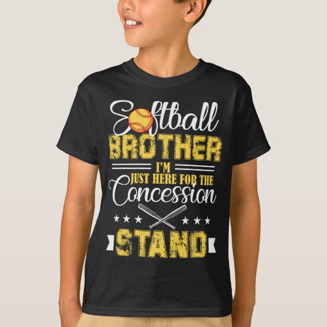 Camiseta Hermano de Softball estoy aquí por la concesión (Anverso)
