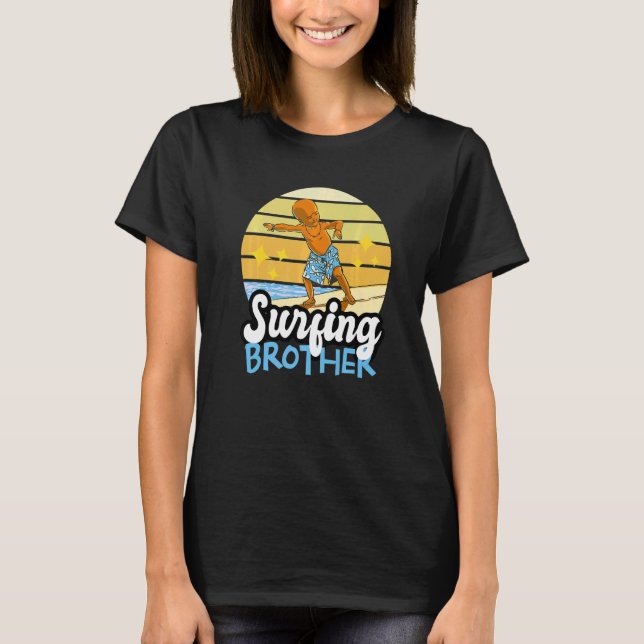 Camiseta Hermano De Surf En Las Ondas De La Playa De Sibl (Anverso)