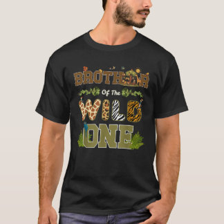 Camiseta Hermano de The Wild One Safari de cumpleaños númer