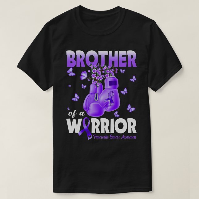 Camiseta Hermano De Un Guerrero Concienciación Pancreática  (Diseño del anverso)