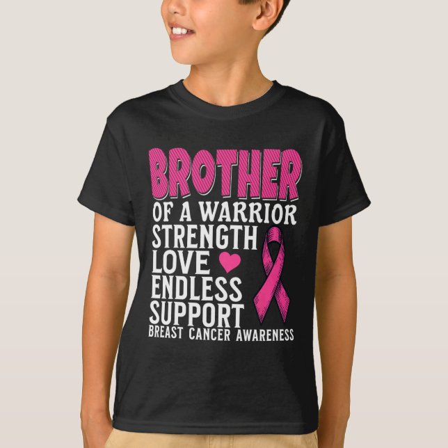 Camiseta Hermano De Un Guerrero De La Cáncer De Mama (Anverso)