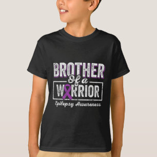 Camiseta Hermano De Un Guerrero Epilepsia Hermano Púrpura R