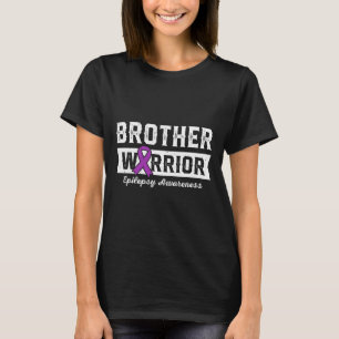 Camiseta Hermano De Un Guerrero Epilepsia Hermano Púrpura R