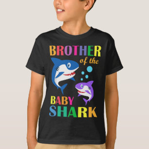 Camiseta Hermano Del Bebé Cumpleaños Hermano Tiburón C