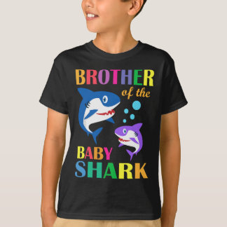 Camiseta Hermano Del Bebé Cumpleaños Hermano Tiburón C