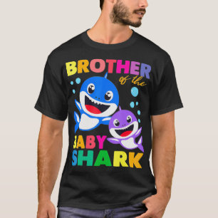 Camiseta Hermano Del Bebé Shark Cumpleaños Hermano Tibur