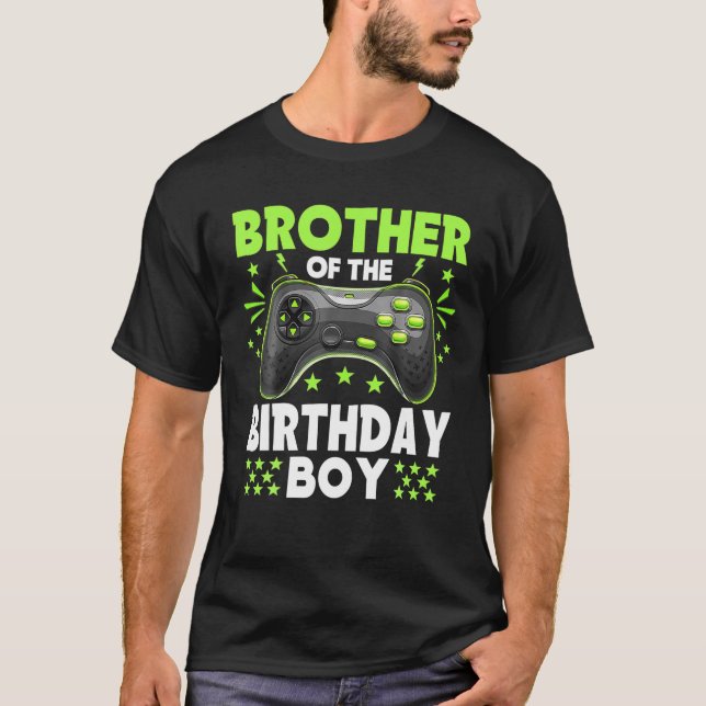 Camiseta Hermano Del Bi De Videojuego De Cumpleaños (Anverso)