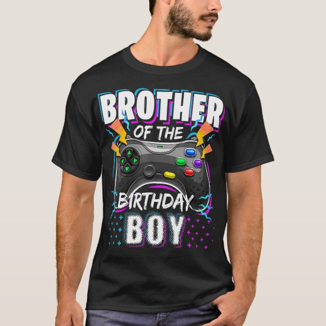 Camiseta Hermano del Bi de videojuego de cumpleaños (Anverso)