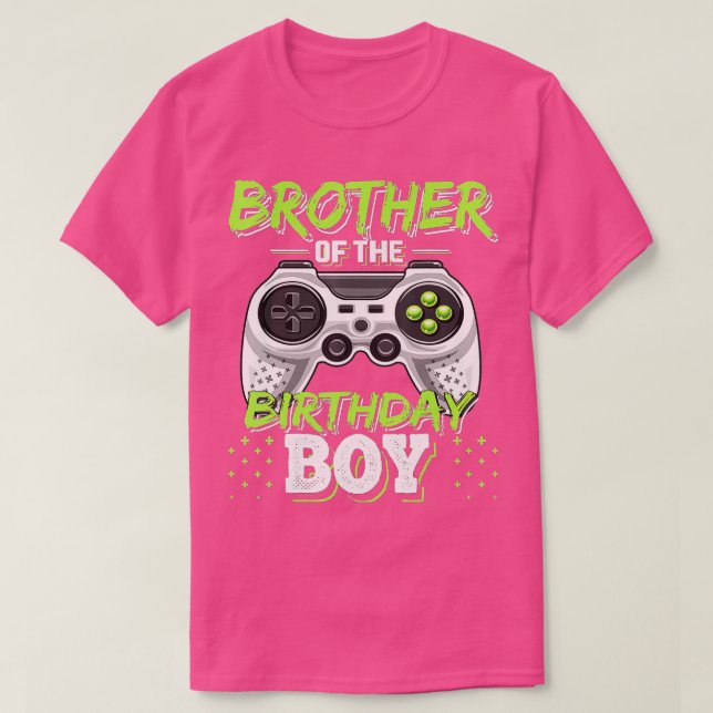 Camiseta Hermano del Bi de videojuego de cumpleaños (Diseño del anverso)