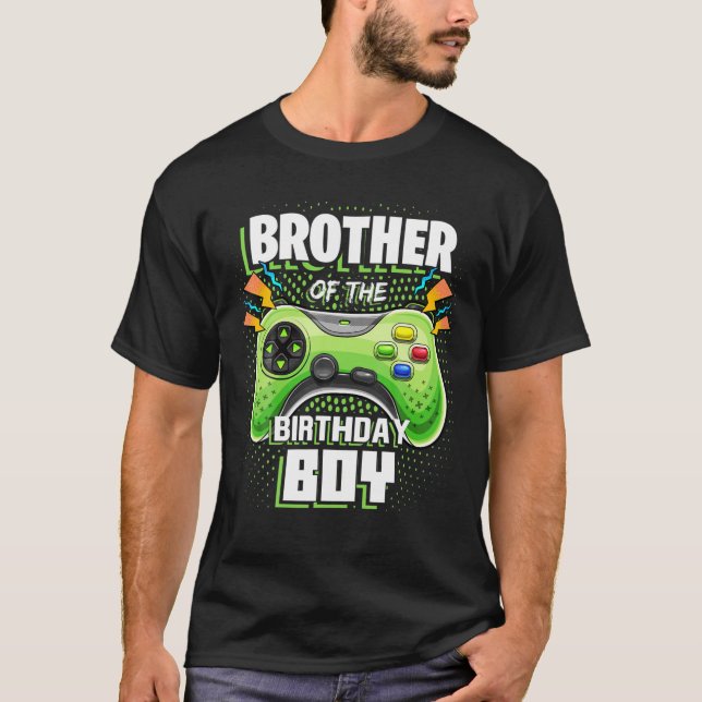 Camiseta Hermano Del Bi De Videojuego De Cumpleaños (Anverso)