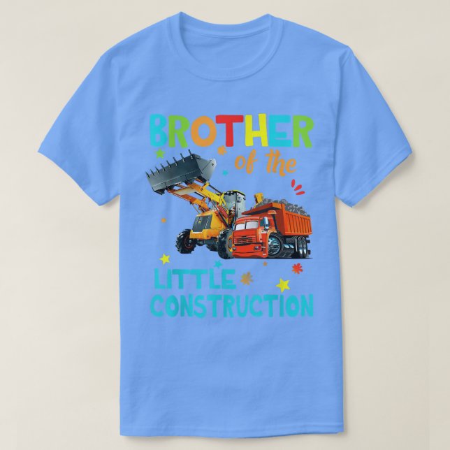 Camiseta Hermano del camión de construcción pequeño cumplea (Diseño del anverso)