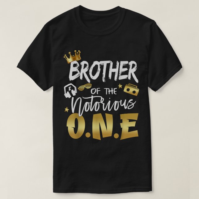 Camiseta Hermano del célebre hip hop de una vieja escuela (Diseño del anverso)