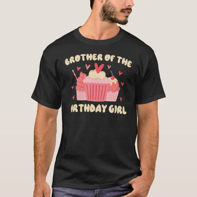 Camiseta Hermano del chica de cumpleaños (Anverso)