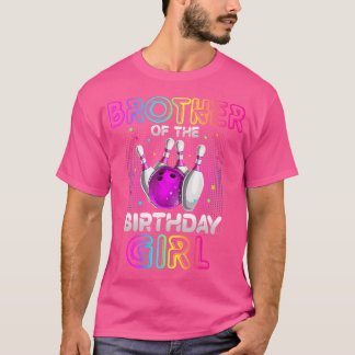 Camiseta Hermano Del Chica De Cumpleaños Bowler Kid Bowling