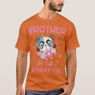 Camiseta Hermano Del Chica De Cumpleaños Panda Bear Fiesta