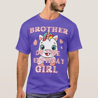 Camiseta Hermano Del Chica De Cumpleaños Para Los Niños Reg