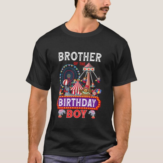 Camiseta Hermano Del Círculo De Carnaval De Cumpleaños Prim (Anverso)