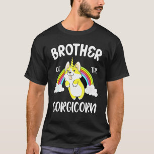 Camiseta Hermano Del Corgicorn Nube De Arcoíris Divertida C