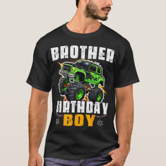 Camiseta Hermano Del Cumpleañero Camioneta Monstruo Familia