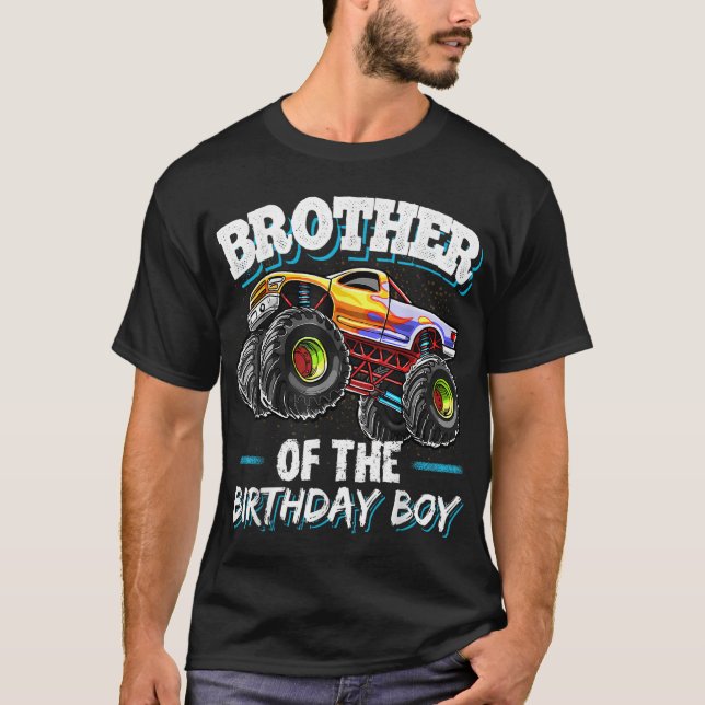 Camiseta Hermano del cumpleaños del monstruo de cumpleaños (Anverso)