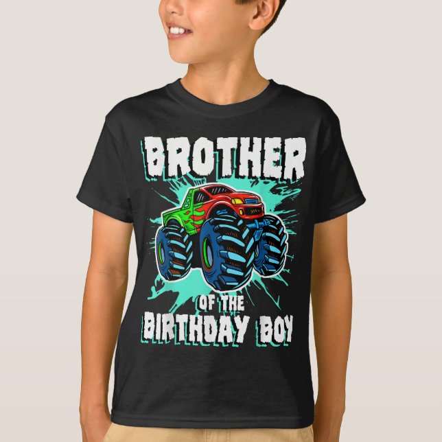 Camiseta Hermano del cumpleaños del monstruo de cumpleaños (Anverso)