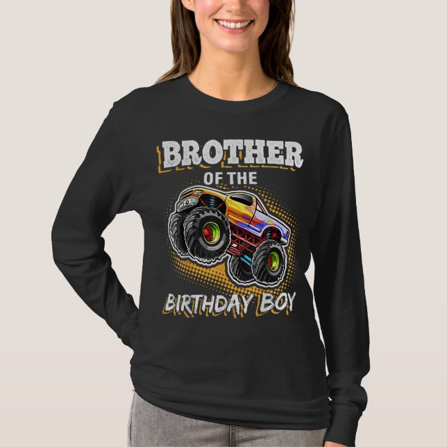 Camiseta Hermano del cumpleaños del monstruo de cumpleaños (Anverso)