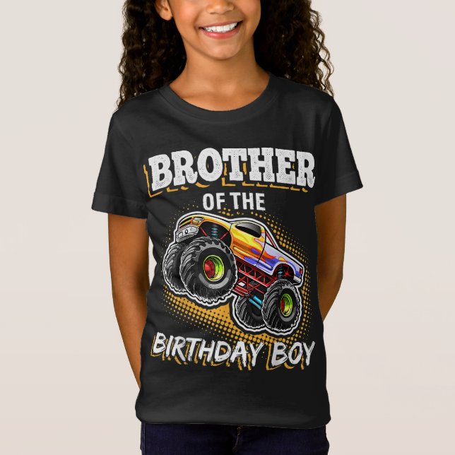 Camiseta Hermano del cumpleaños del monstruo de cumpleaños (Anverso)