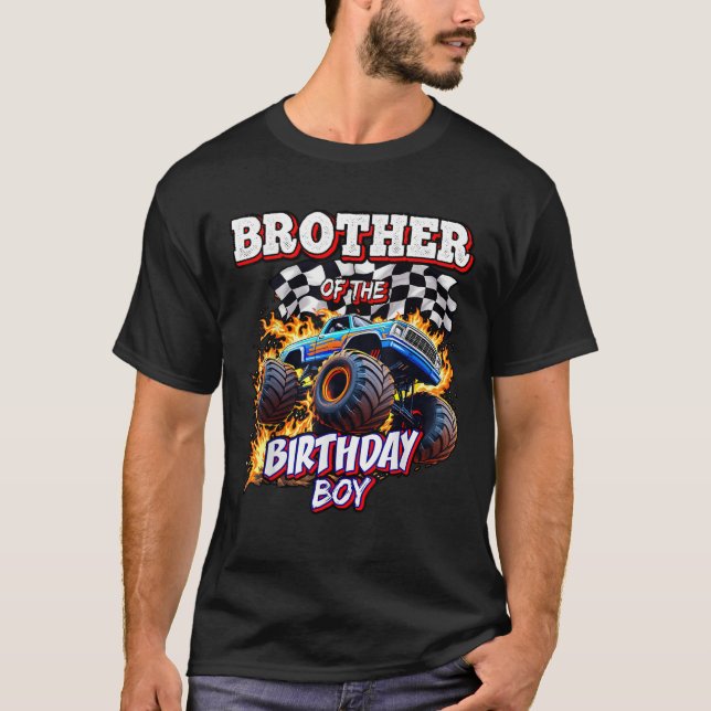 Camiseta Hermano del cumpleaños del monstruo de cumpleaños (Anverso)