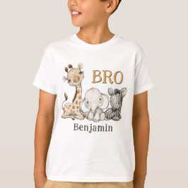Camiseta Hermano del cumpleaños del niño Safari