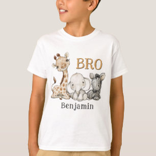Camiseta Hermano del cumpleaños del niño Safari