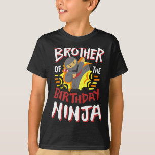 Camiseta Hermano Del Cumpleaños Ninja Karate Niños Bday Par