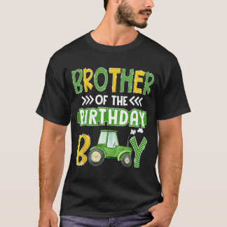 Camiseta Hermano Del Cumpleaños Tractores Camiones De Granj