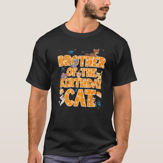 Camiseta Hermano Del Gato De Cumpleaños Bro Kitten (Anverso)