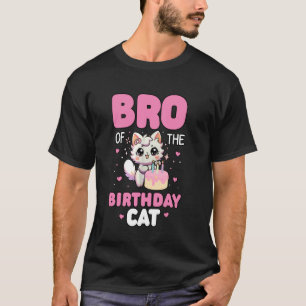 Camiseta Hermano del gato de cumpleaños familia gatito coin