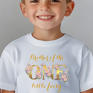 Camiseta Hermano del jardín de hadas cumpleaños 1