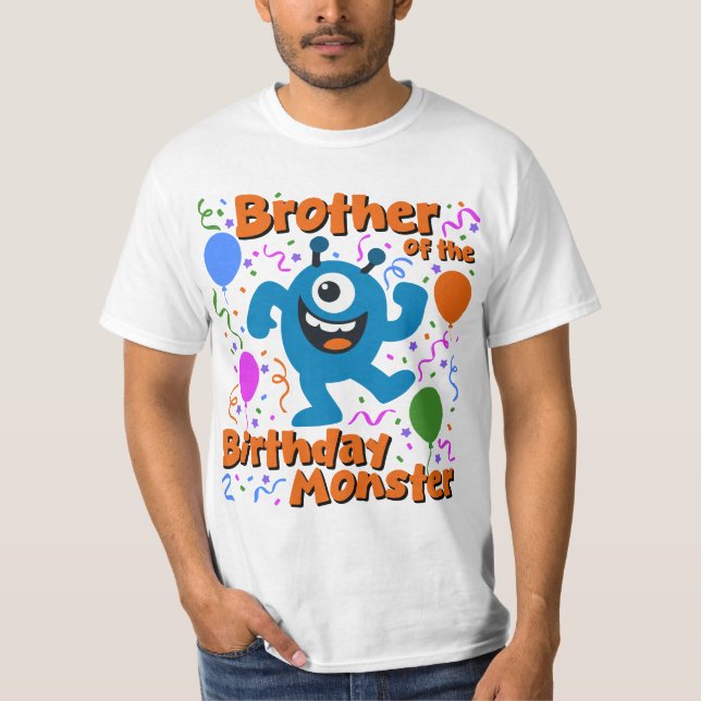 Camiseta Hermano del Monstruo del Cumpleaños (Anverso)
