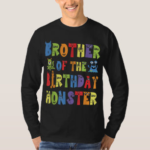 Camiseta Hermano Del Monstruo Del Cumpleaños Alien Kid B-da